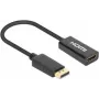 Manhattan DisplayPort 1.2 auf HDMI Aktiv-Adapter, 4K@60Hz, 15cm, Stecker zu Buchse, DP mit Verriegelung, Schwarz, Nicht bidirektional, Drei Jahre Garantie, Äquivalent zu DP2HD4K60S