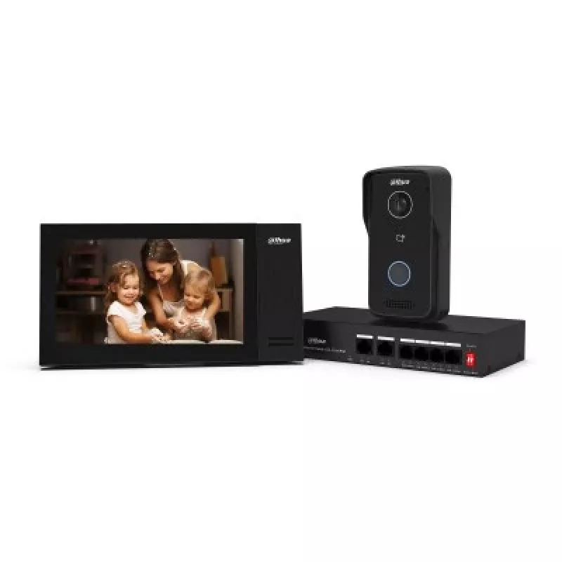 Dahua Technology DHI-VTO2111D-P-S3 Video-Türsprechanlage 2 MP 17,8 cm (7 Zoll) Schwarz