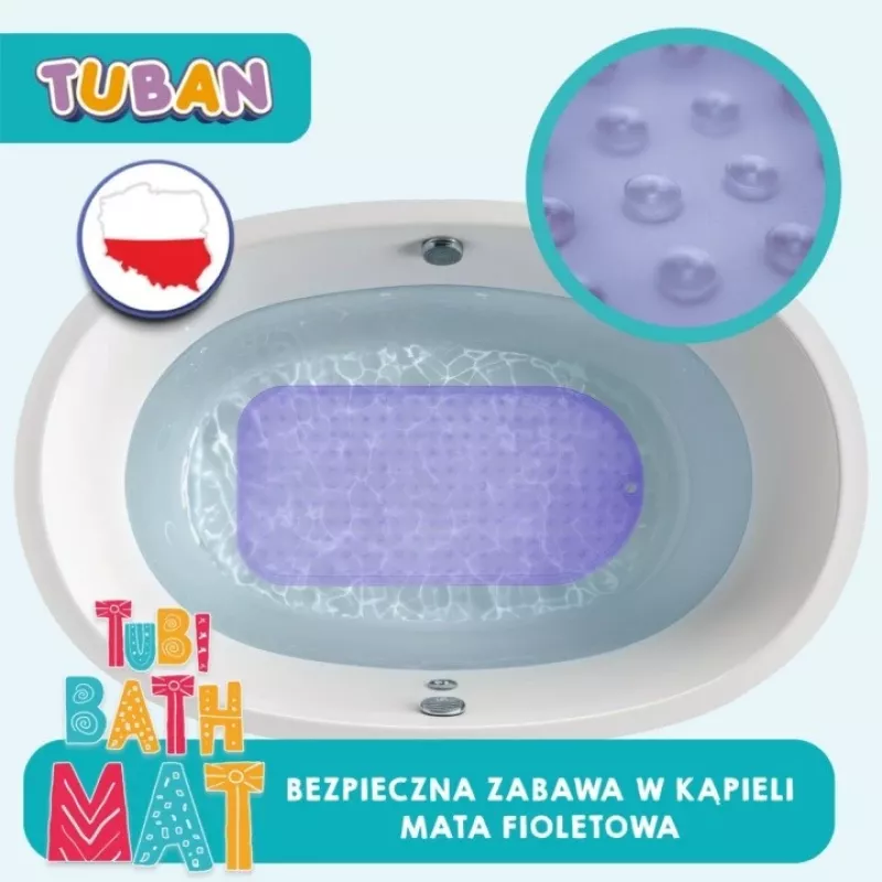 Rutschfeste Badematte Violett