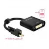 Videokabel-Adapter DeLOCK 62639 Mini DisplayPort auf DVI-I 0,25m Schwarz