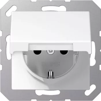 Steckdose Jung A 520 KL WW — CEE 7/3, 250 V, 16 A, IP44, weiß, Duroplast