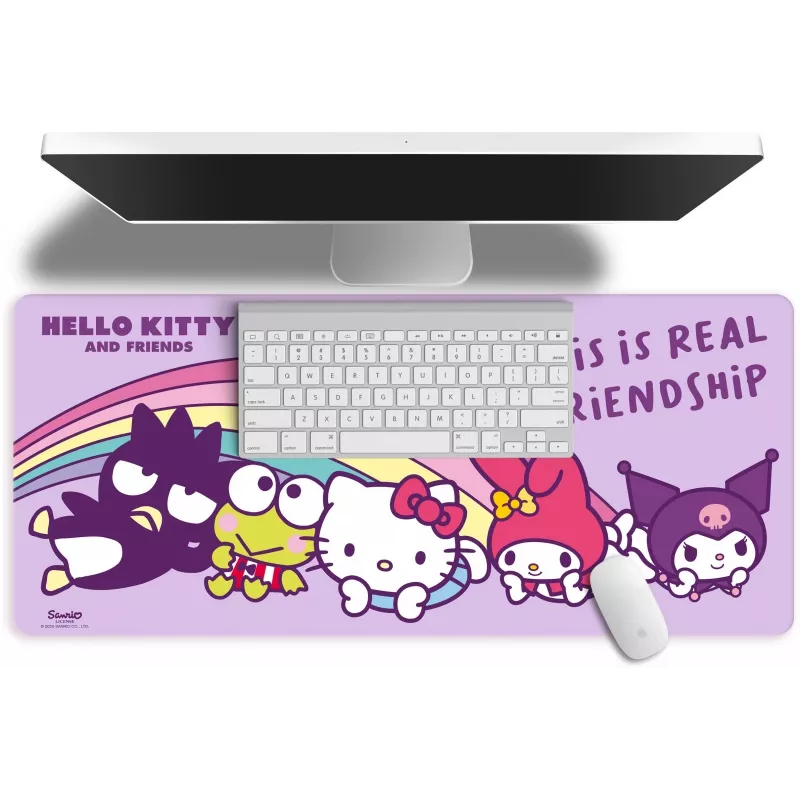 Mauspad Kids Euroswan 80×30 cm Hello Kitty, große Schreibtischmatte für Maus und Tastatur