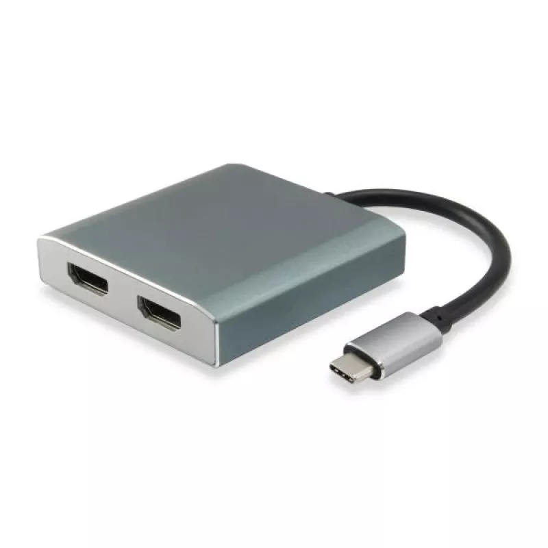 Equip USB Typ C auf 2 x HDMI-Buchse Adapter, 3.2 Gen 1 (3.1 Gen 1), USB Typ C, HDMI-Ausgang, 4096 x 2160 Pixel