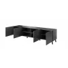RTV-Schrank ABETO 200x42x52 Graphit/glänzend