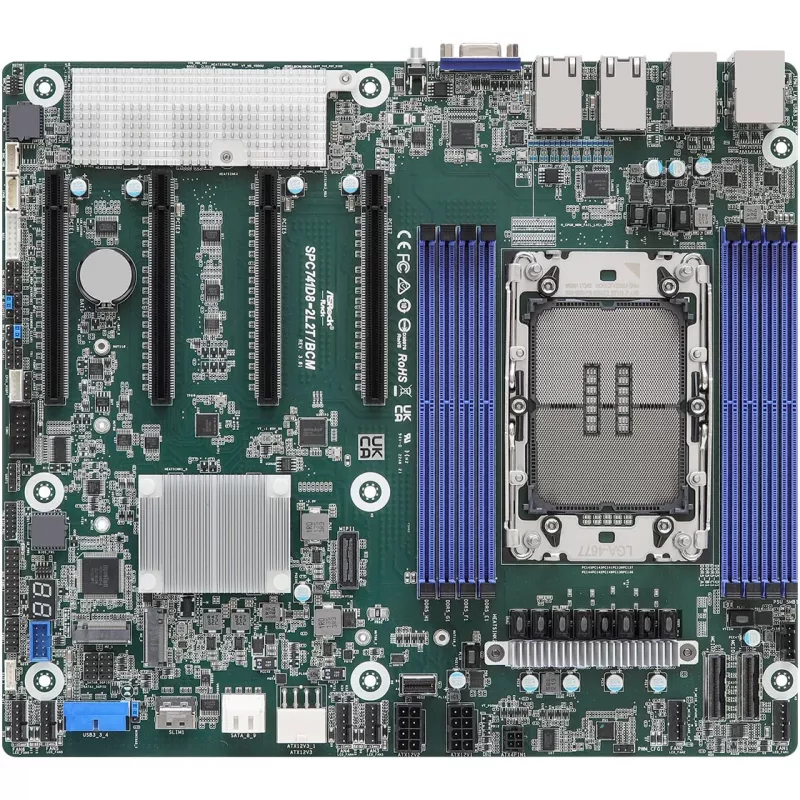 ASRock Mainboard SPC741D8-2L2T/BCM 1x LGA4677 Intel Xeon Scalable 4./5. Gen C741 (8xDIMM, NVMe, 2x10GbE, 2xGbE, IPMI)