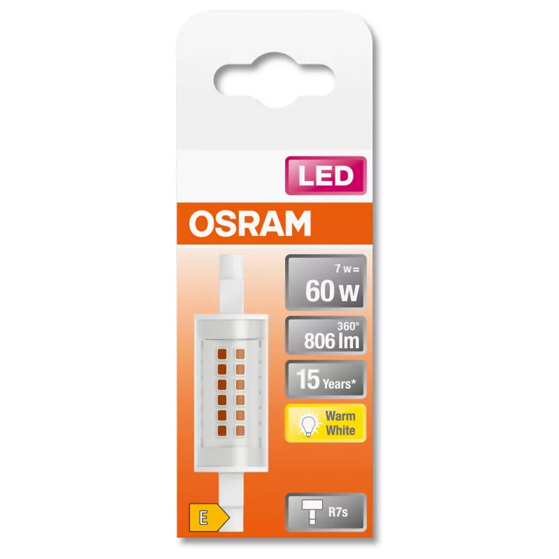 LEDvance Osram schlank LINE LED-Lampe R7s 7 W 806 lm 2700 K (Warmweiß)