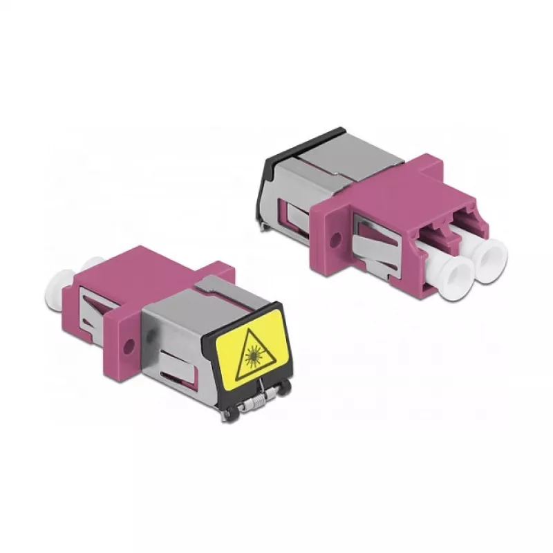 Glasfaser-Koppler DeLOCK 86901 LC Duplex Buchse auf LC Duplex Buchse Multimode Violett