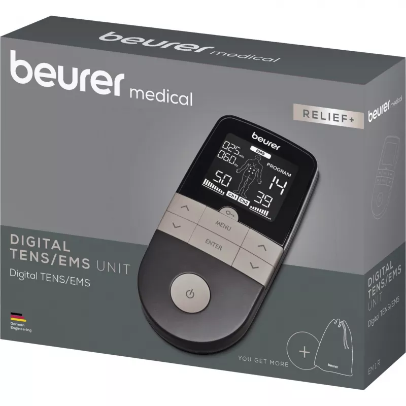 Elektrostimulations-TENS/EMS-Gerät Beurer EM 1 RELIEF+ (Modell 60428) anthrazit