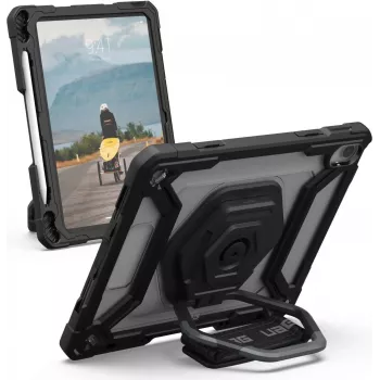 UAG Urban Armor Gear Plasma Handschlaufe, Aufsteller & Displayschutz-Hülle | Apple iPad 10,9 (2022) | transparent/schwarz | Bulk | 124470B14340