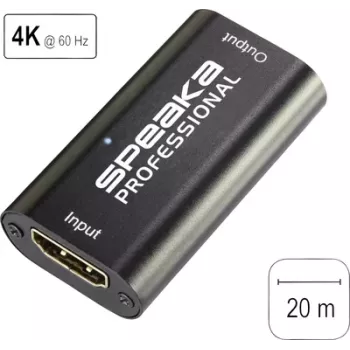 SpeaKa Professional SP-6706948 Audio/Video-Verstärker AV-Repeater Schwarz (SP-6706948)