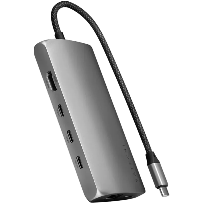 Satechi USB-C Multiport Adapter 8K mit Ethernet V3 space grey (ST-P8KEM)