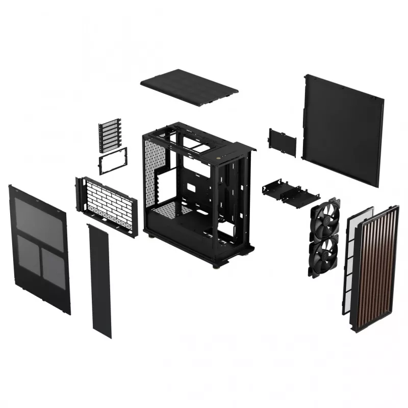 Fractal Design North Charcoal Schwarz Mesh Mid-Tower-Gehäuse – Schwarz