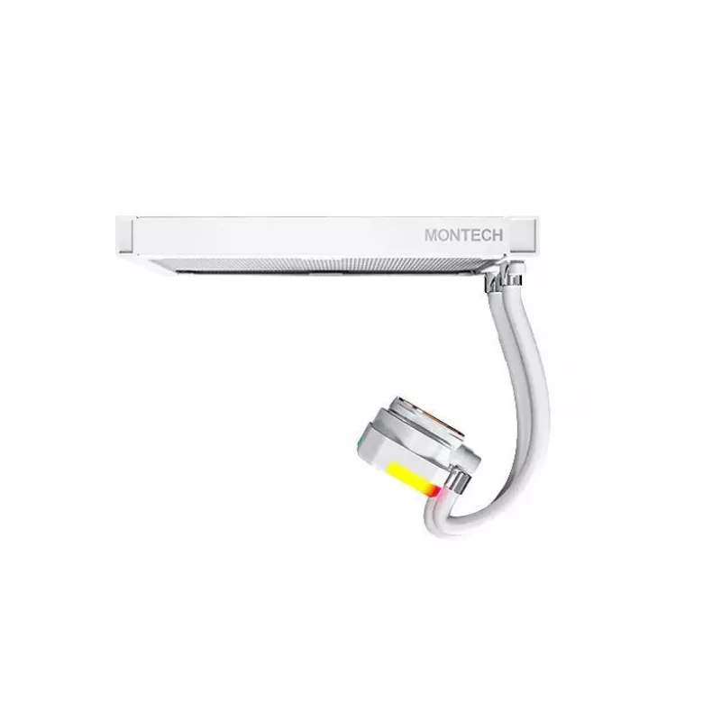 AIO-Wasserkühlung Montech Hyper Flow ARGB 240 mm Weiß — 240 mm Radiator, ARGB-Beleuchtung, weiße Ausführung