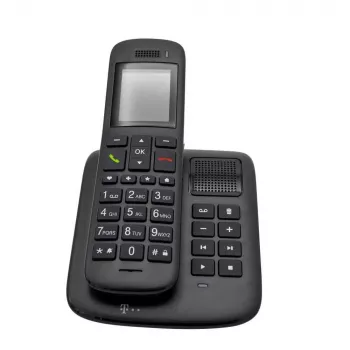 Telekom Sinus A 32 DECT-Telefon mit Anruferkennung Ebony