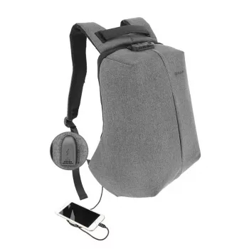 Notebook-Rucksack Tellur 15.6 Antitheft V2 mit USB-Anschluss, grau