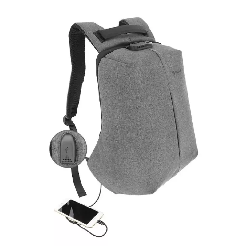 Notebook-Rucksack Tellur 15.6 Antitheft V2 mit USB-Anschluss, grau