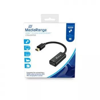 Videokabel-Adapter MediaRange MRCS176 0,15 m Mini DisplayPort HDMI Schwarz