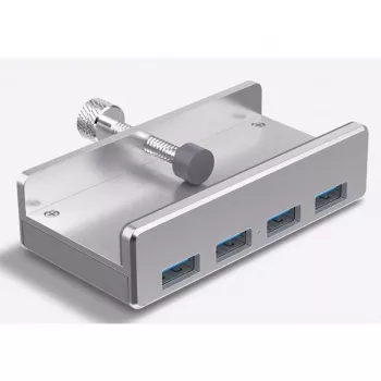 ALLNET ALL-USB3-HUB-4-CLIP Schnittstellen-Hub USB 3.2 Gen 1 (3.1 Gen 1) Typ-A 5000 Mbit/s Silber (ALL-USB3-HUB-4-CLIP)