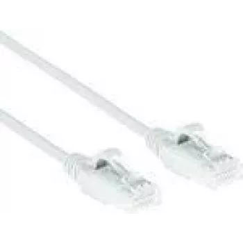 ACT Weiß 10 Meter LSZH U/UTP CAT6 Rechenzentrums-Slimline-Patchkabel, rastnasenschutz mit RJ45-Steckern
