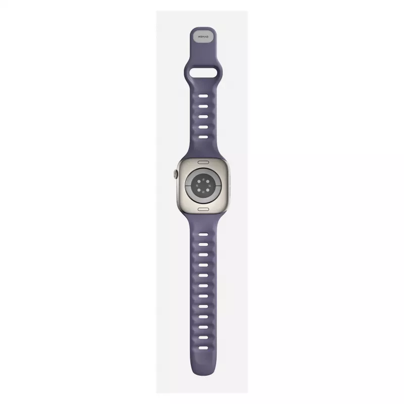 Band Nomad Tempo Band Lila Gummi, kompatibel mit Smartwatch, 18 mm Breite, Handgelenk 135–175 mm