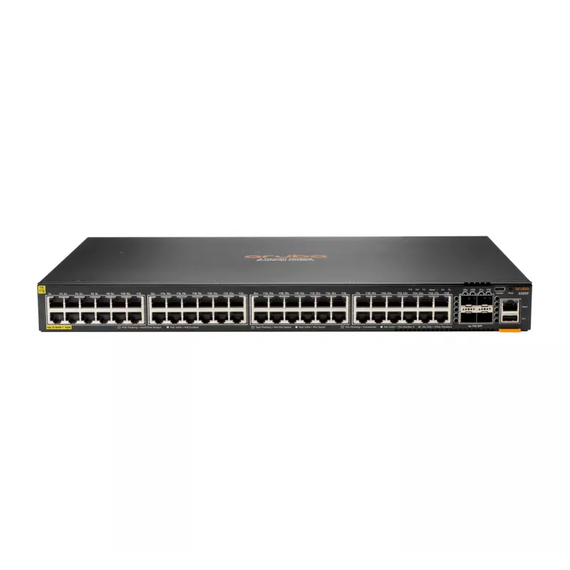 HPE - Aruba Series - Switch - 6200F 48G Class4 PoE 4SFP+ 370W L3 - managed - 48 x 10/100/1000 (PoE+) + 4 x 1 Gigabit / 10 Gigabit SFP+ - rackmontierbar - PoE+ (370 W) - AC 100 -