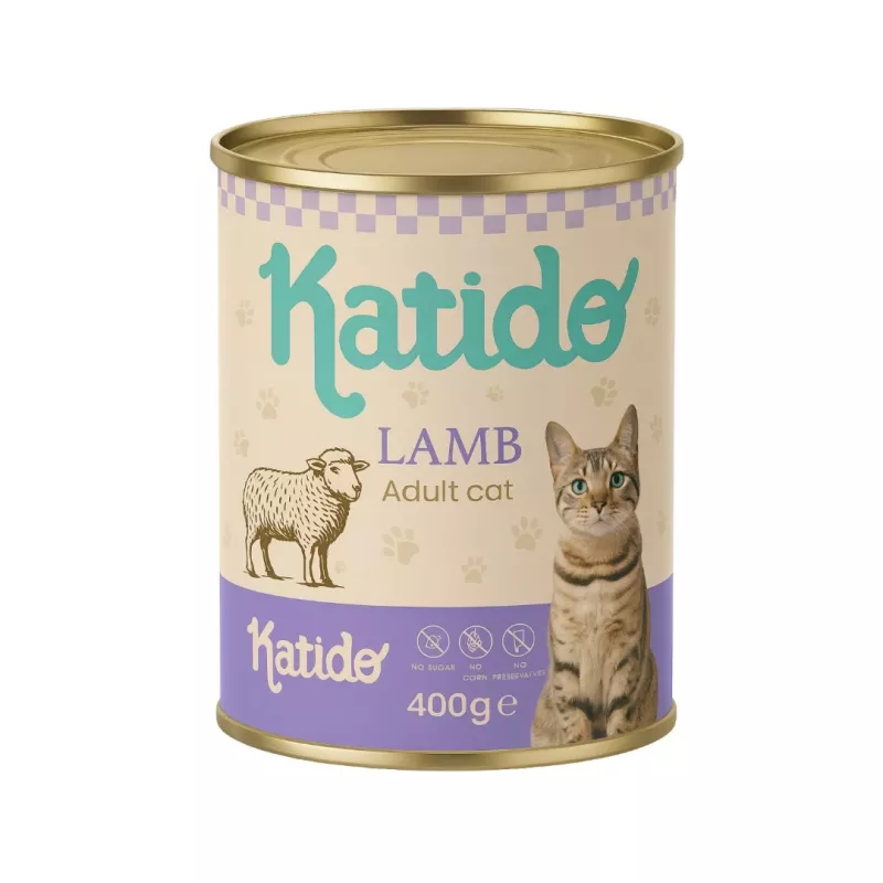 KATIDO Lamm - Nassfutter für Katzen - 400g