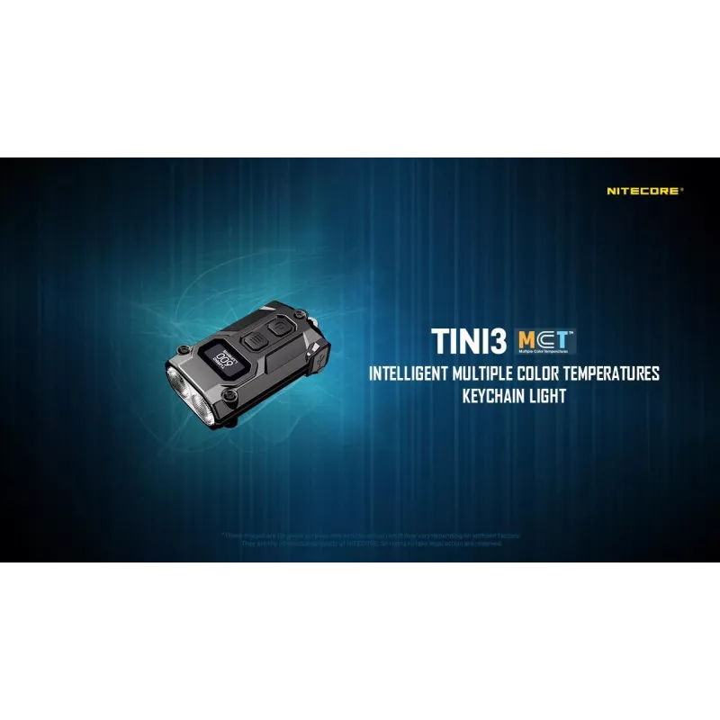 Schlüsselanhänger-Taschenlampe Nitecore TINI3 Schwarz 600 lm USB wiederaufladbar
