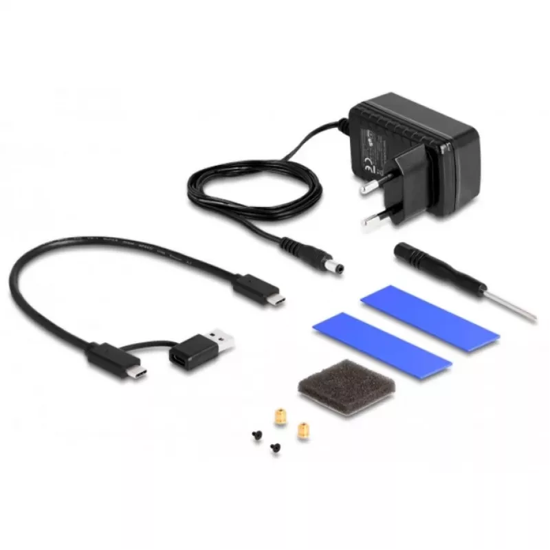 HDD/SSD-Gehäuse DeLOCK 42020 Schwarz 2,5 Zoll USB Typ-C 10 Gbit/s