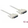 Serielles Kabel DELOCK 84538 — D-Sub 25‑polig auf D-Sub 25‑polig, beige, 10 m