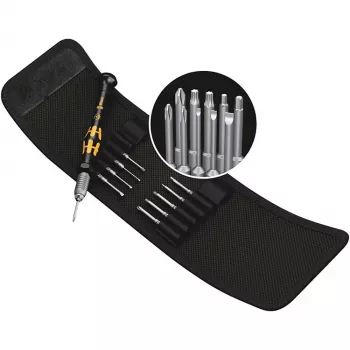 Kombischraubendreher Wera ESD/11 SB – 1-teilig, Torx/Phillips/Kreuzschlitz/Schlitz Spitzen, Kunststoffgriff (schwarz/gelb)