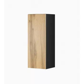 Cama Schrank VIGO 90 geschlossen 90/35/32 schwarz/Wotan-Eiche