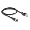 DeLOCK M12 Adapterkabel D-codiert 4-polig Buchse auf RJ45 Stecker 50 cm