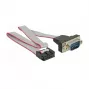 Serielles Kabel DeLOCK 89900 Grau 0,25 m RS-232 DB9 9-Pin COM