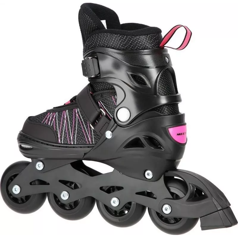 Nils Extreme NH11912 A 2IN1 Skates SCHWARZ/PINK GR. S (31-34) mit austauschbaren Hockeyskates
