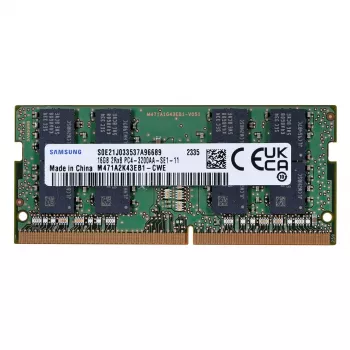 Samsung M471A2K43EB1-CWE 16GB DDR4 3200MHz PC4-25600 SODIMM, 16 GB, 1 x 16 GB, DDR4, 3200 MHz, 260-polig SO-DIMM, Grün