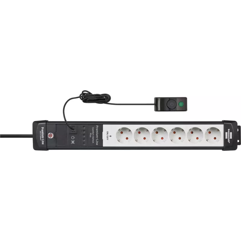 Power Extension Brennenstuhl Premium-Line 3m 6 AC Outlets Indoor Schwarz Grau