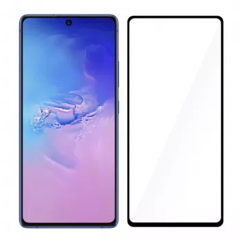 Gehärtetes Glas Displayschutz Tellur für Samsung S10 Lite — Vollverklebt, Hüllenfreundlich, Schwarz