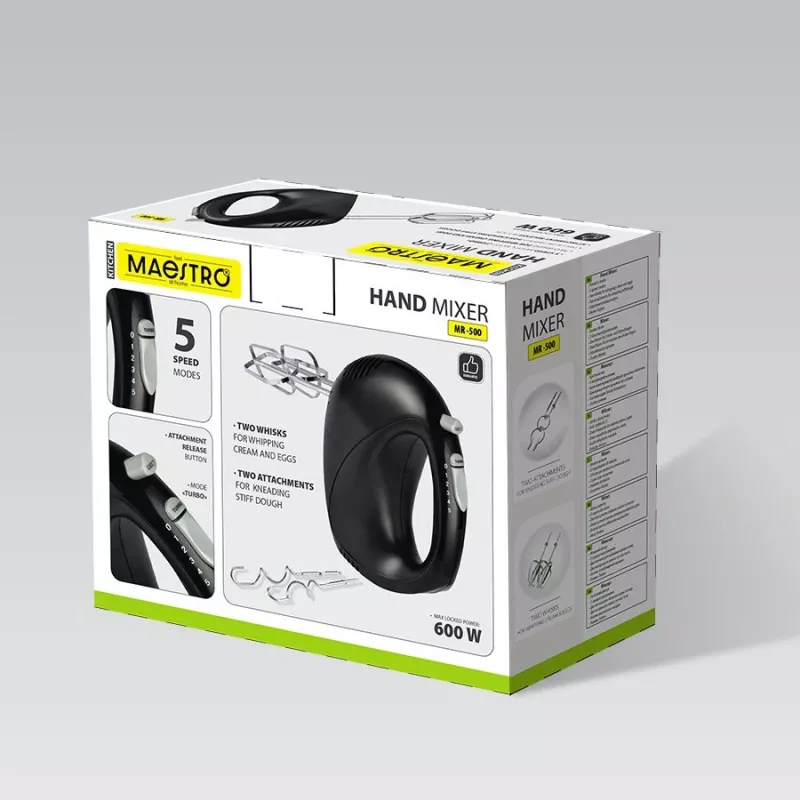 Handmixer Maestro MR-500, schwarz – Handmixer, Modell MR-500