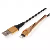 Lightning-Kabel ROLINE 11.02.8923 1m Schwarz Gold