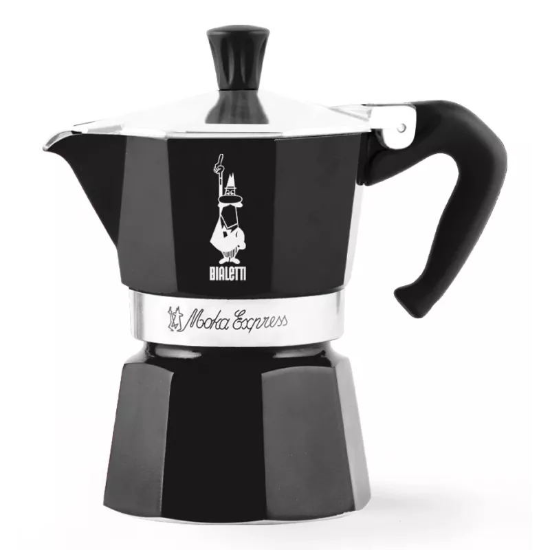 Bialetti Moka Express Moka-Kanne Schwarz