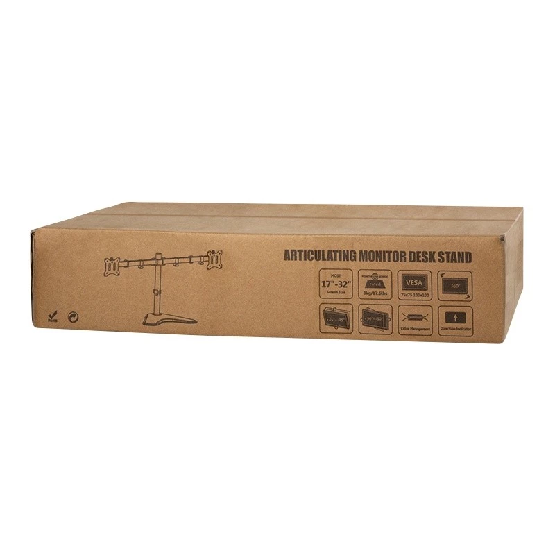 Monitorhalterung LOGILINK BP0099 für 2 Bildschirme, bis zu 81,3 cm (32 Zoll), VESA 75x75–100x100, max. 8 kg, schwarz