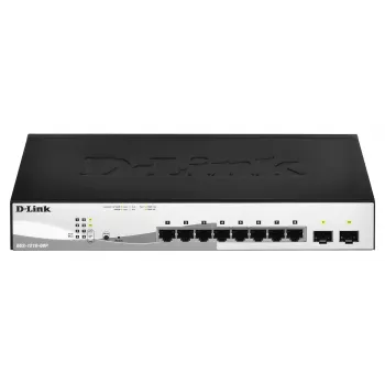 D-Link DGS-1210-08P/E Managed L2 Gigabit Ethernet (10/100/1000) Power over Ethernet (PoE) Schwarz