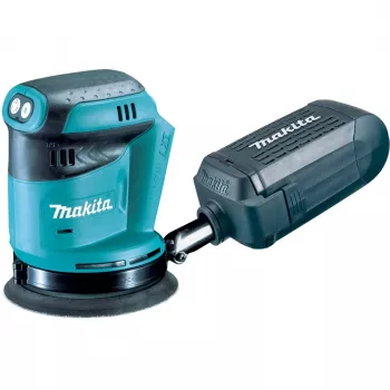 Exzenterschleifer Makita DBO180Z — 18 V Li-Ion, 125 mm Pad, 2,8 mm Hub, 7.000–11.000 U/min, Staubbeutel, 1,7 kg