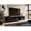 TV-Schrank Cama Meble SLIDE 200K — 200x40x37 cm, glänzend schwarz, Spanplatten-Oberseite