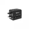 Reiseadapter SBOX TA-23 mit Dual-USB-Ladegerät und universeller Steckerkompatibilität