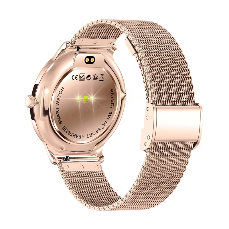 Smartwatch Colmi V89 Edelstahl Gold mit Bluetooth und Herzfrequenzmesser