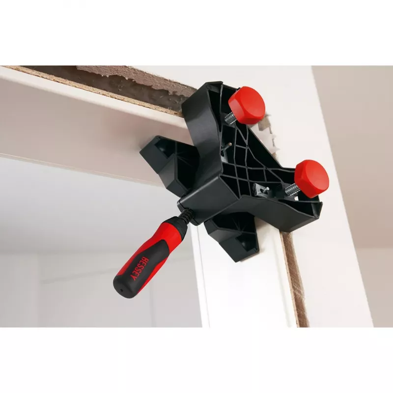 Winkel-Türspannzwinge WTR schwarz rot 35 70