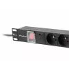 LANBERG PDU-07E-0200-IEC-BK PDU 1U 10A 7 Steckdosen Französisch 2m Schwarz
