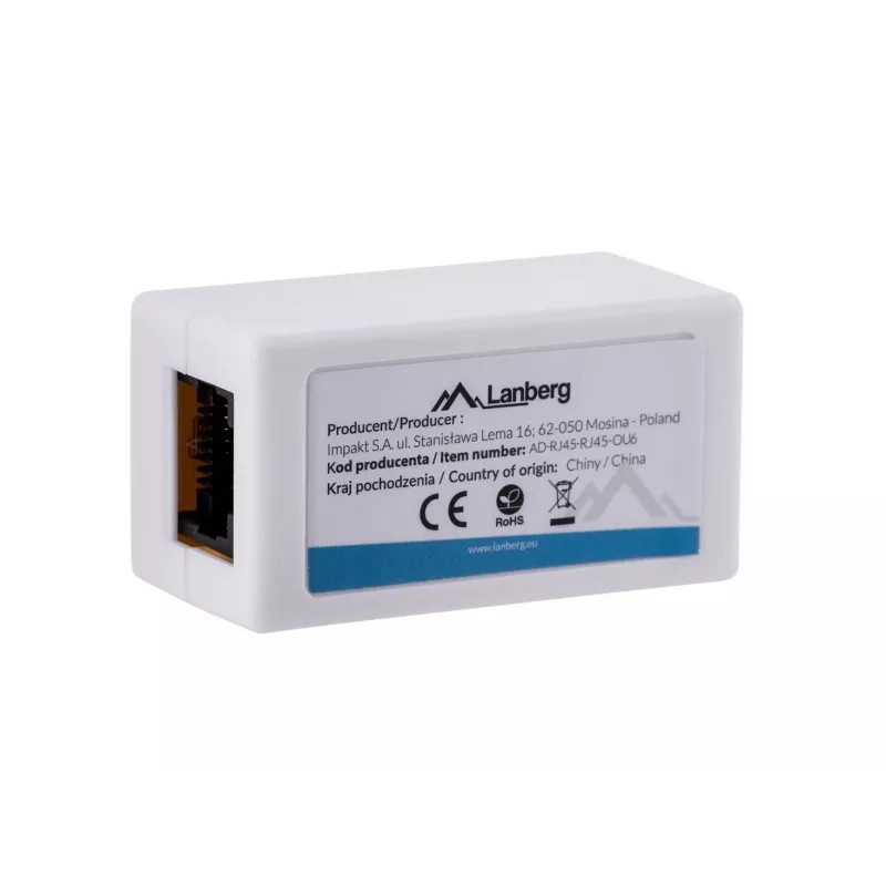 Netzwerk-Splitter LANBERG AD-RJ45-RJ45-OU6 — weißer RJ-45 1 Eingang zu 1 Ausgang