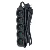 Steckdosenleiste ESPERANZA ELK208K — 5 Steckdosen, 3 m Kabel, schwarz